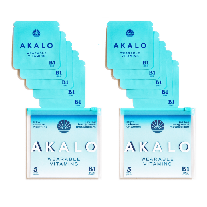 AKALO Vitamin B1 Hangover Patches. Ten Pack.